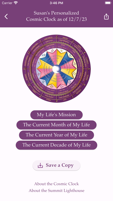 Mother Mary's Cosmic Clock Screenshot