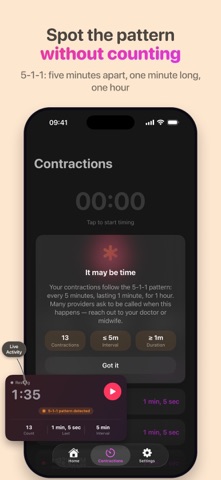 Lunera - Contraction timer Screenshot 2 of 7