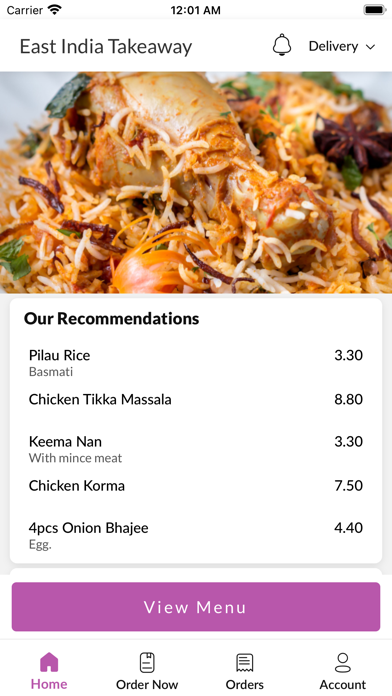 East India Takeaway Screenshot