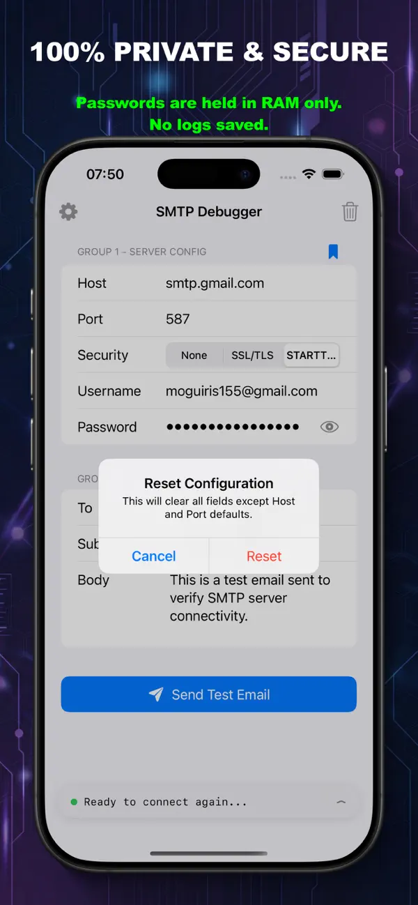 #4. MailCheck: SMTP Test & Debug (iOS) Ved: 倩 罗
