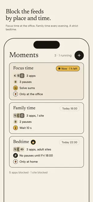 Kept: Time & Place App Blocker screenshot 1