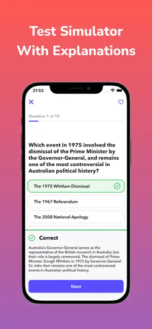 AU Citizenship Test Prep 2025 screenshot 2