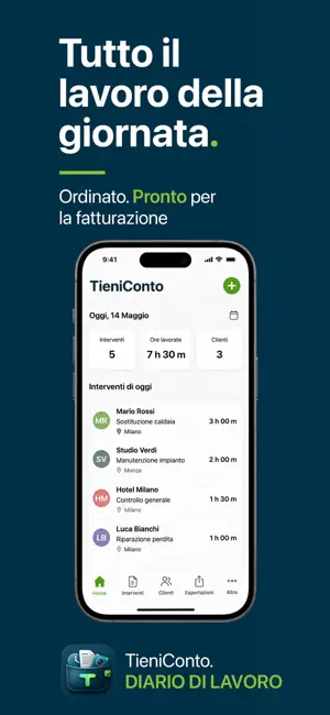 TieniConto – Diario di Lavoro screenshot 1