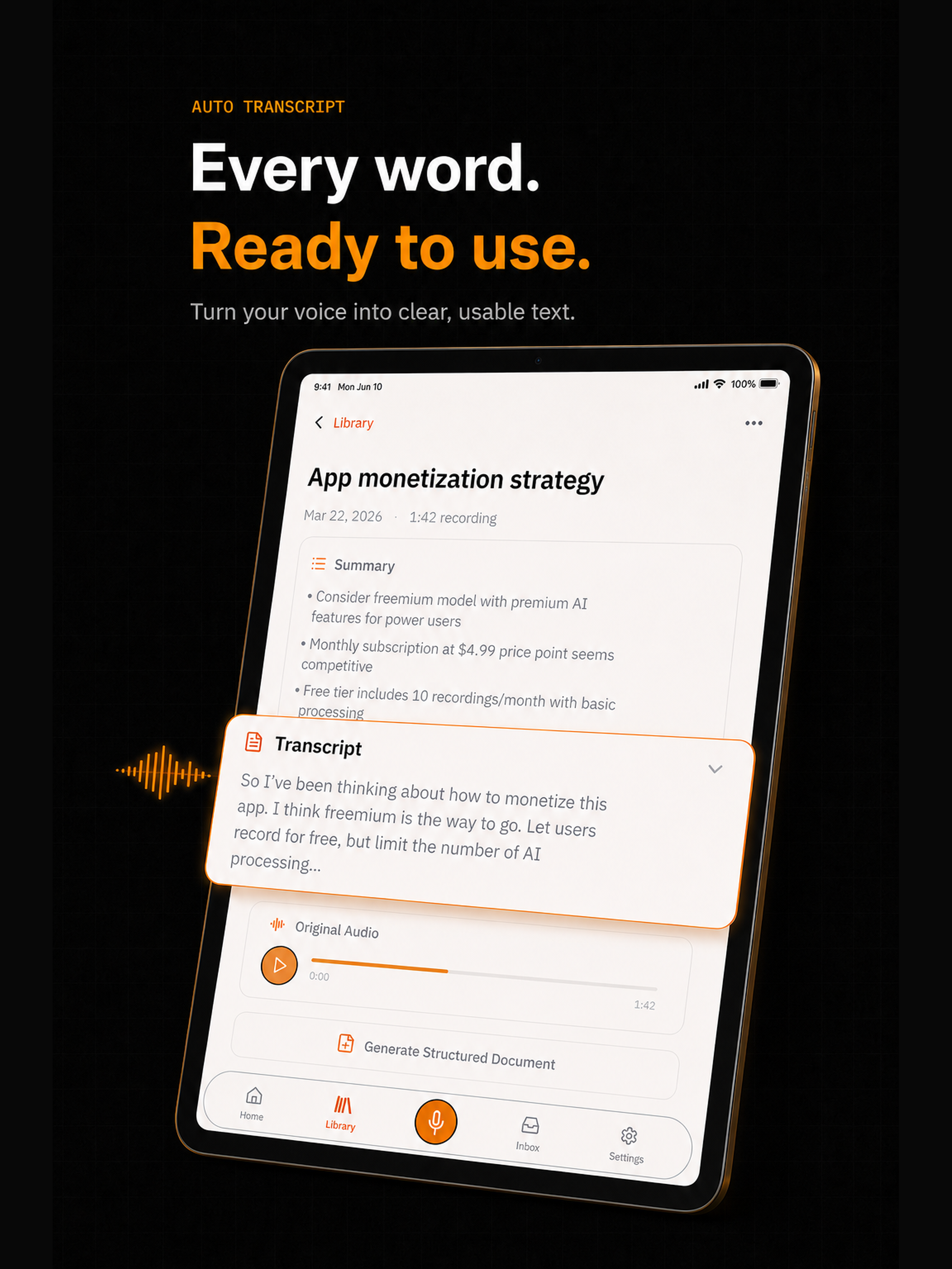 Tonot - AI voice note screenshot 12