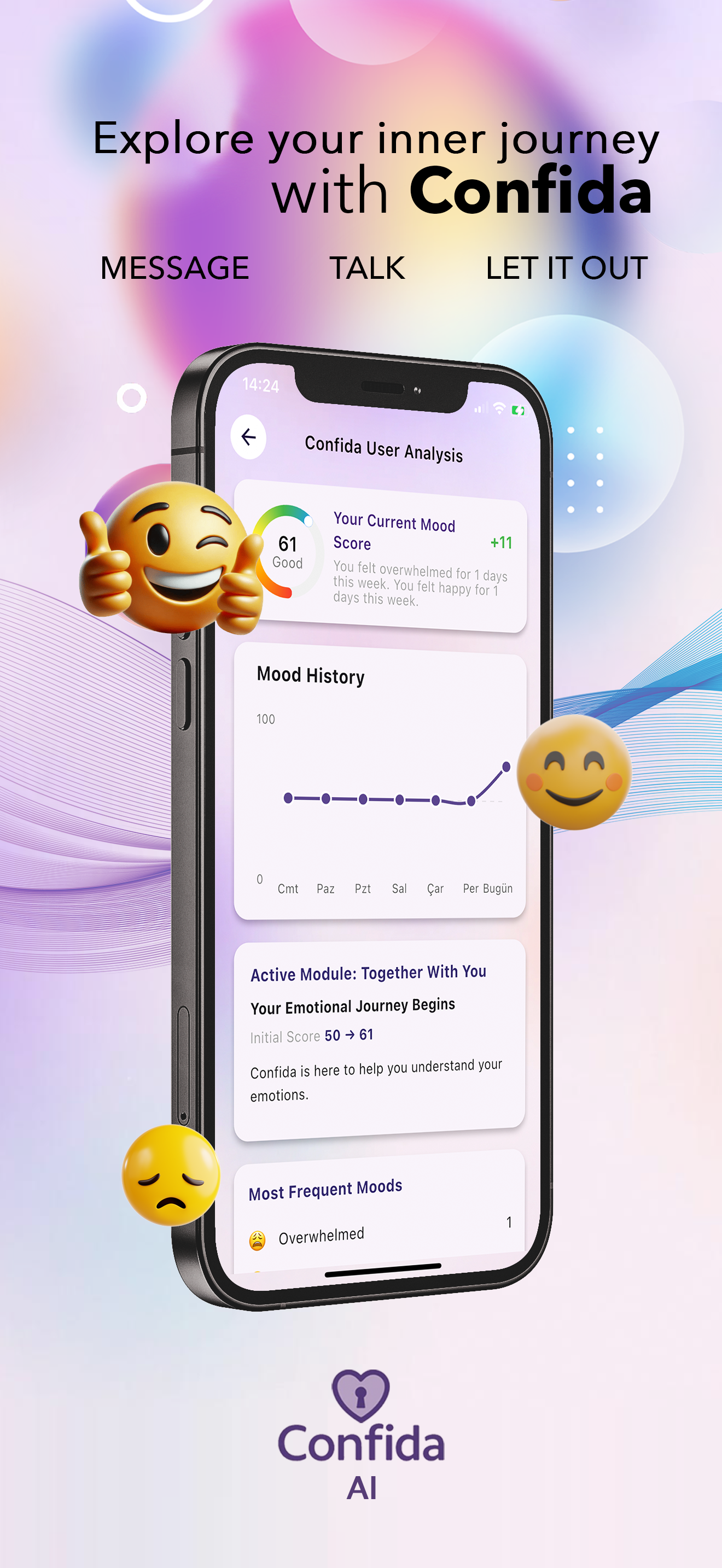 Confida – AI Therapist & Mood screenshot 5