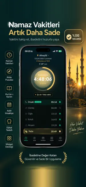 Ezan Vakti: Namaz & Kıble screenshot 1