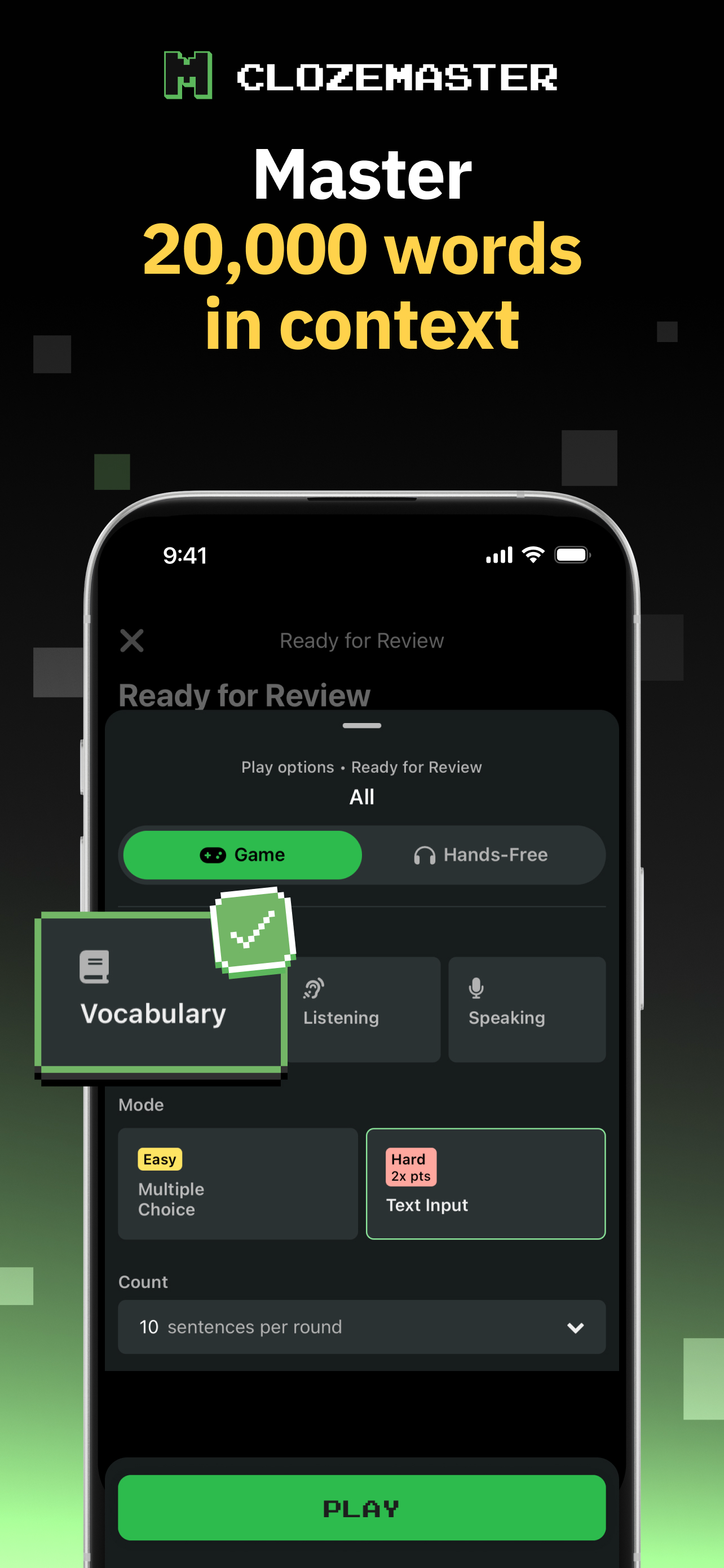 Clozemaster－Vocabulary Builder