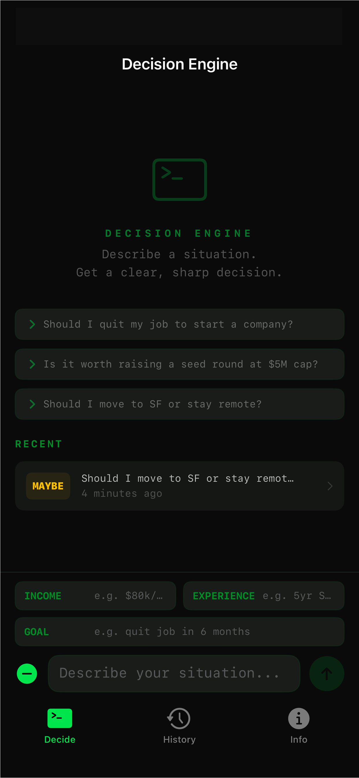 Decision Engine AI