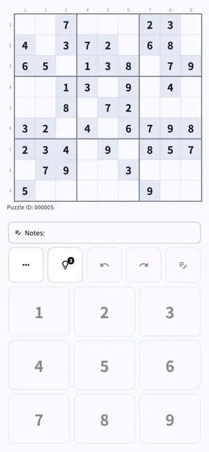 Numplace - Large Buttons screenshot 1