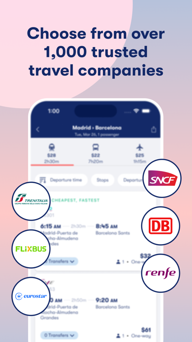 Omio: Book Train, Bus & Flight Screenshot
