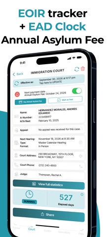 I-GUIDE USCIS & EOIR Tracker Screenshot 3 of 10