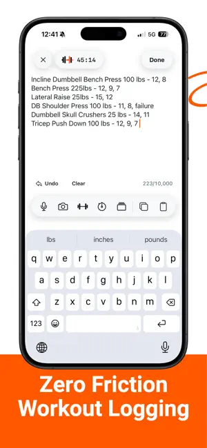 GymNote+ Workout Log & Tracker screenshot 1