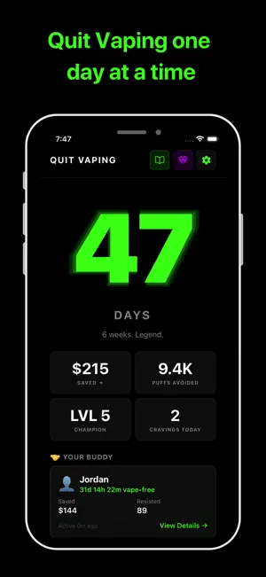 Quitty - Quit Vaping App screenshot 1