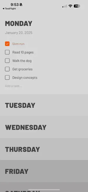 Weekstack screenshot 2