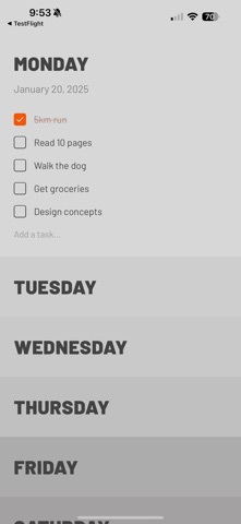 Weekstack Screenshot 2 of 3