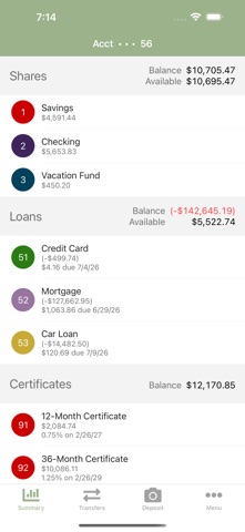 Befit Financial FCU app screenshot 2