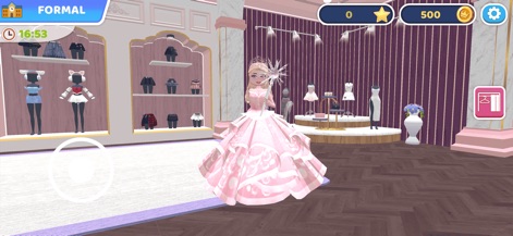 Fashion Impress: Dress Up Game - This tool immerses users in elegant boutique environments, offering an array of stylish dresses and accessories presented on modern display units.
