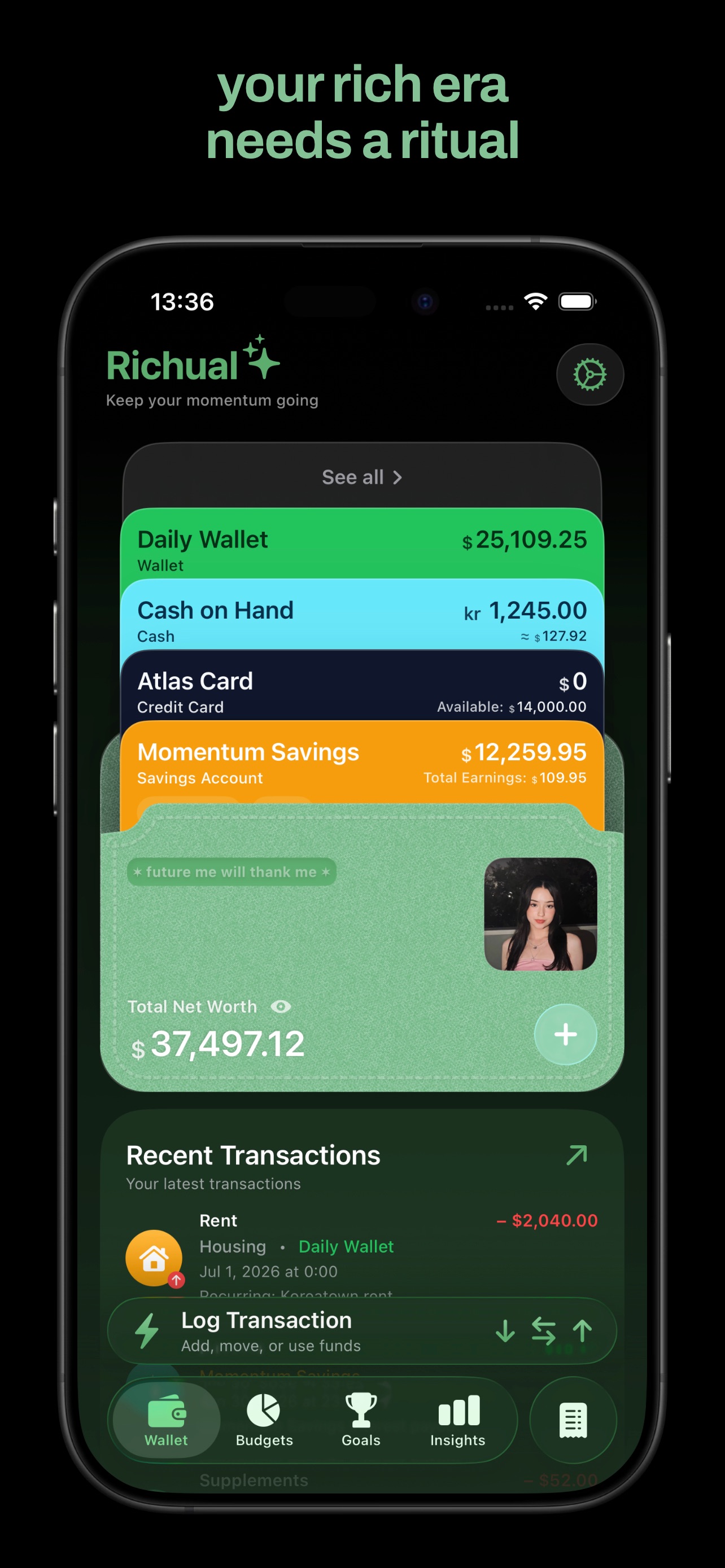 Screenshot 1 of Richual: Track Budget & Wallet