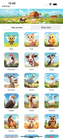 Animal Voices on a Farm iPhone screenshot