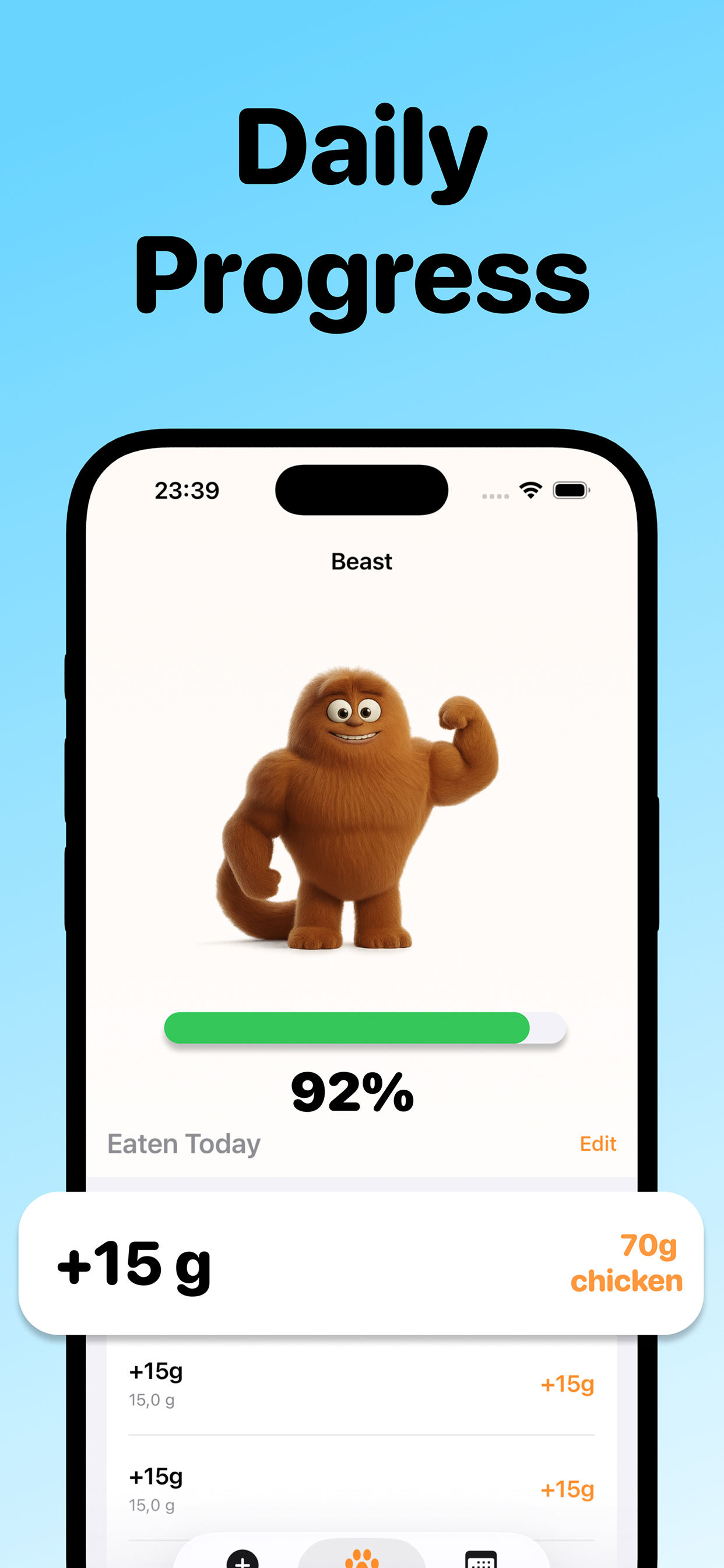 Protein tracker Proteebeast screenshot 3