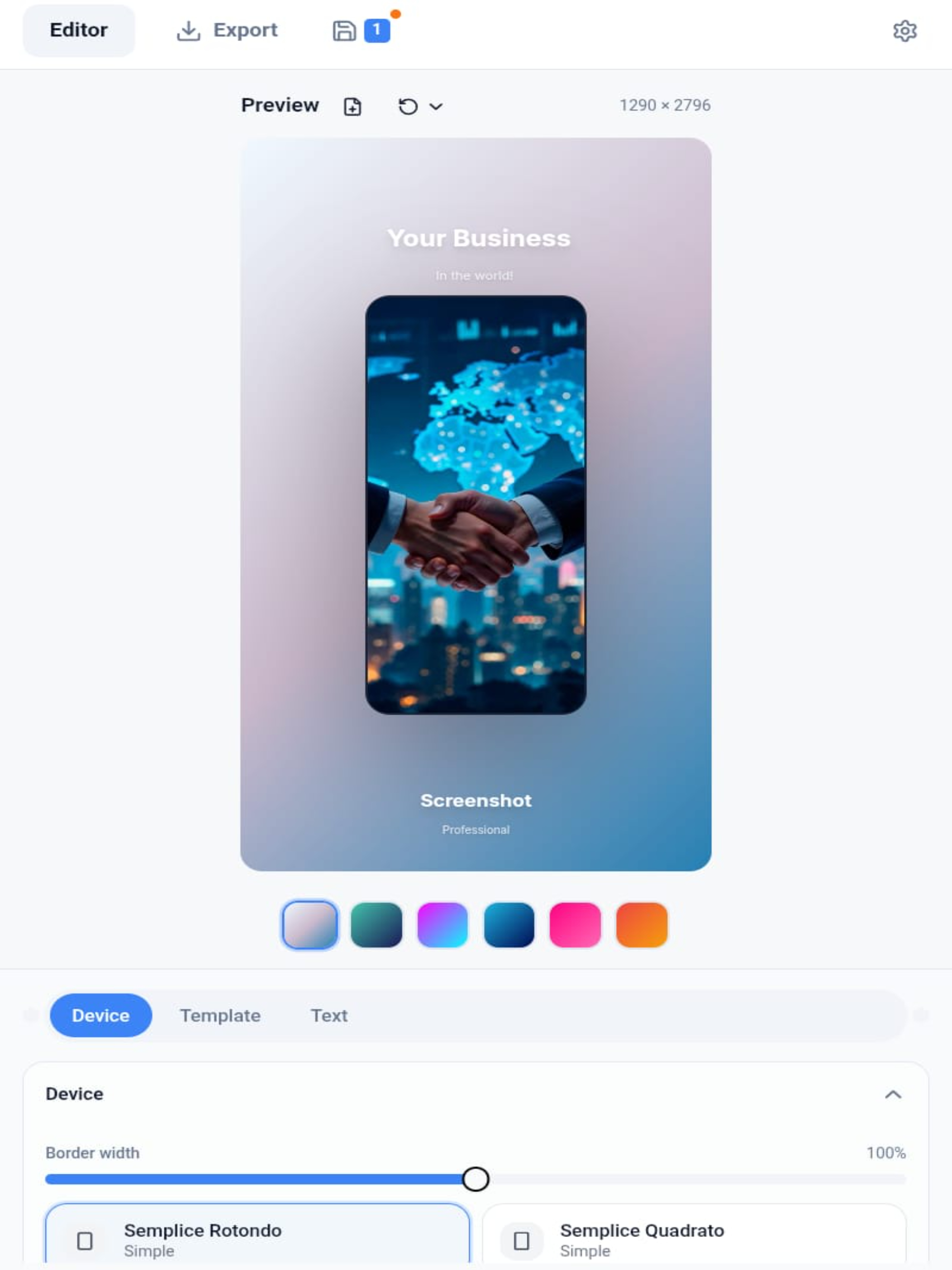 Screenshot App Mockups