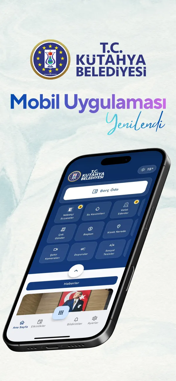 Screenshot #1 pour KÜTAHYA BELEDİYESİ UYGULAMASI