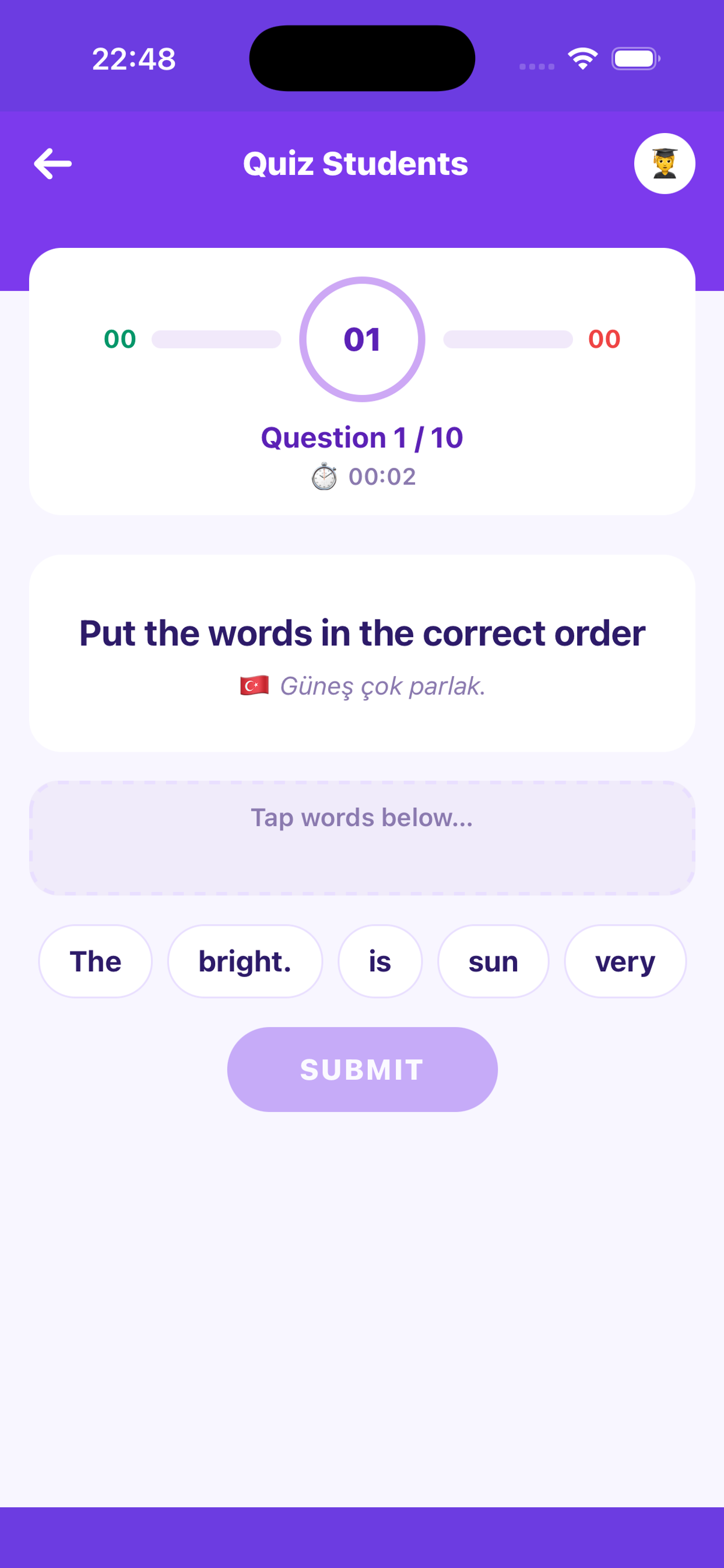 Apical Quiz Students