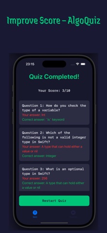 AlgoQuiz screenshot