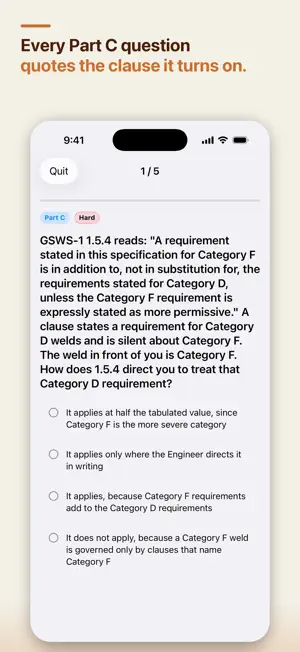 Gauge: Welding Inspector Prep screenshot 2