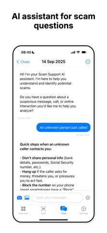 Scam Scan - Fraude Detection iPhone screenshot