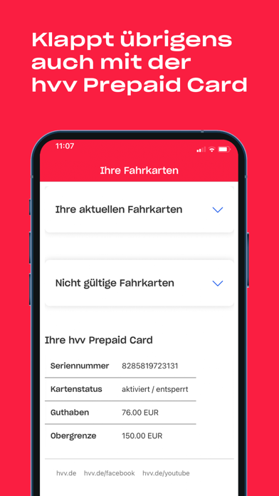 hvv Chipkarten Info Screenshot