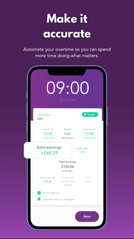 wac – shift & earnings tracker screenshot 5 of 10