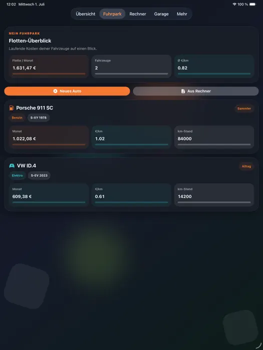 CarCalc Pro: Autokosten — iPad Screenshot 4