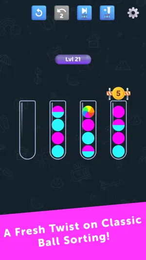 Ball Sort: Bicolor Twist screenshot 1