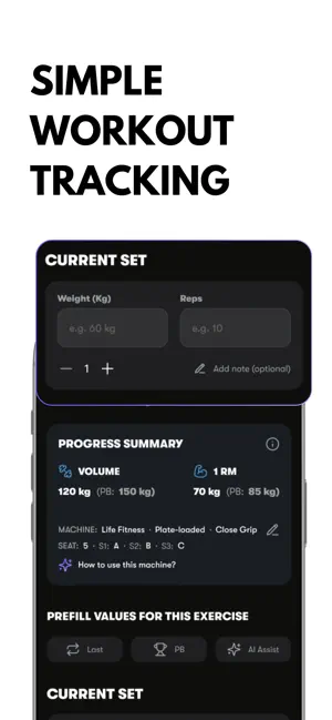 TRK - Gym Workout Tracking screenshot 1