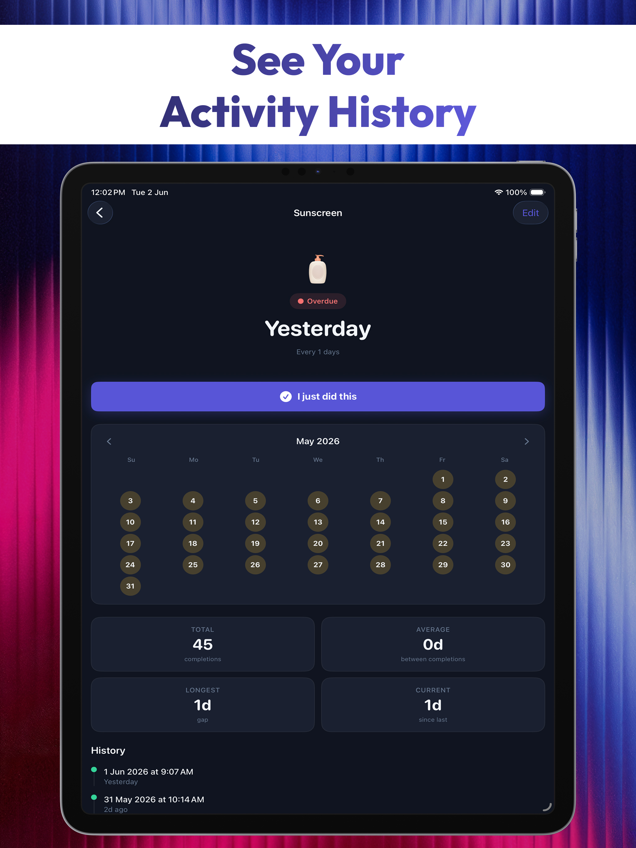 Habit Tracker:To do list,Task