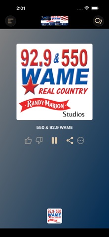92.9 WAME Radio screenshot