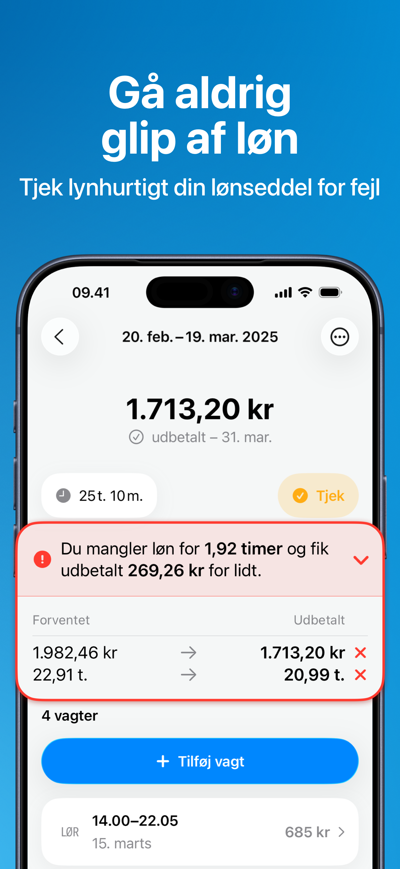Vagter – Track Dit Fritidsjob screenshot 2