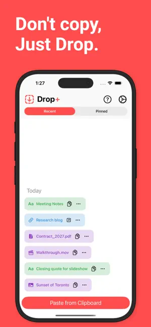 Just Drop App screenshot 1