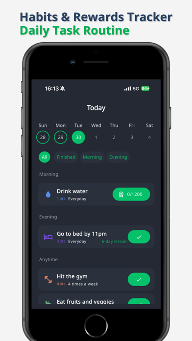 Habits & Rewards Tracker Screenshot