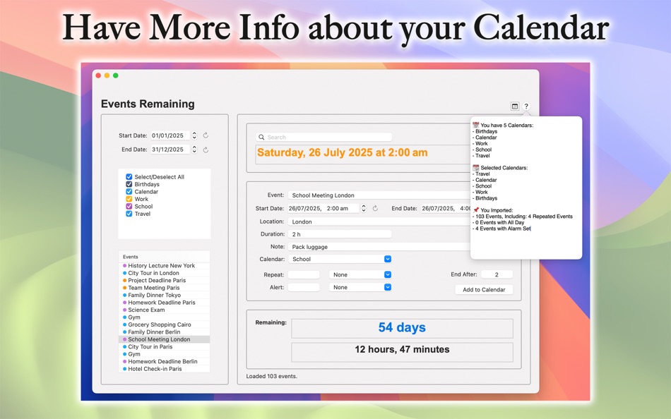 #4. Events Remaining (macOS) 게시자: Mohammad Alkhaldi