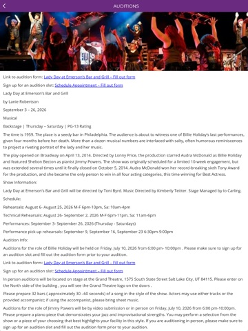 The Grand Theatre SLC iPad screenshot