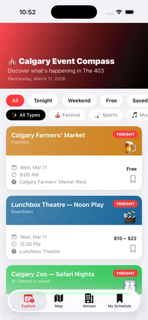 CalgaryEventCompass screenshot 1