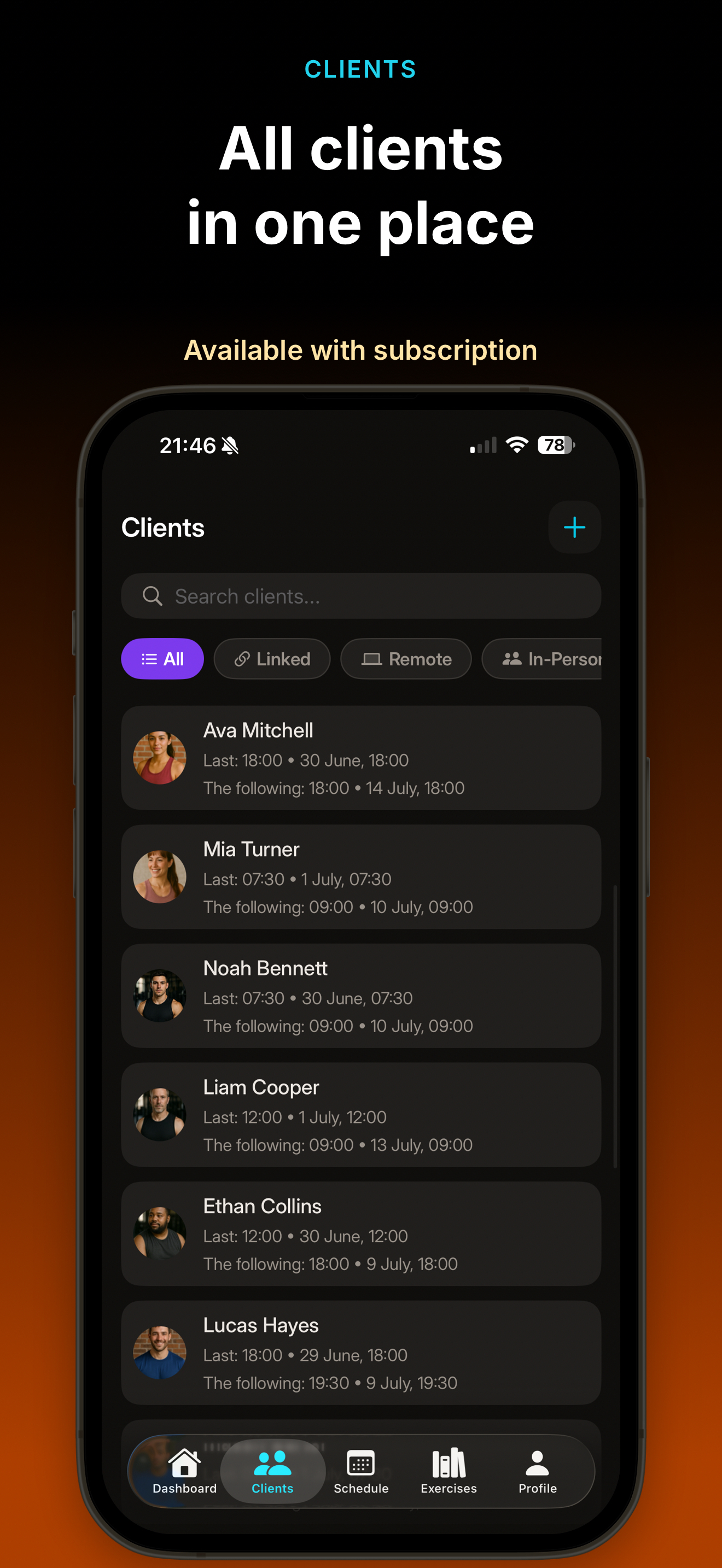 FitLinkPro: Coach & Clients screenshot 6