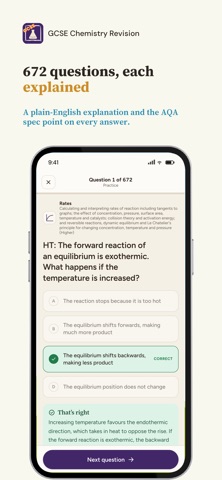 GCSE Chemistry Exam Revision iPhone screenshot