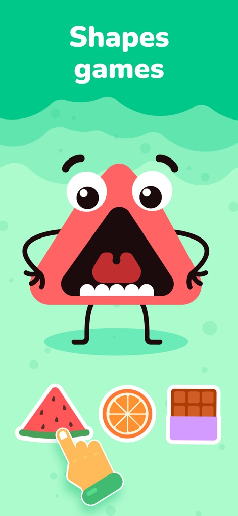 LogicLike: Kids Learning Games - This game introduces foundational geometry concepts through playful, anthropomorphic shape characters and intuitive real-world object matching.