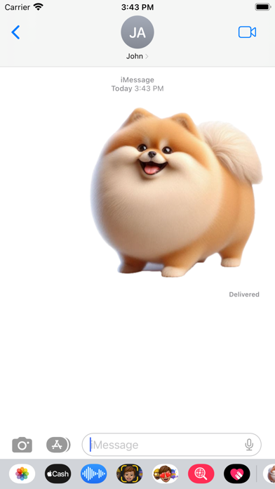 Screenshot 4 of Fat Pomeranian Stickers App