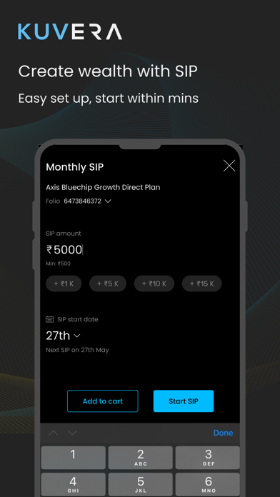 Kuvera: SIP Mutual Funds App Screenshot