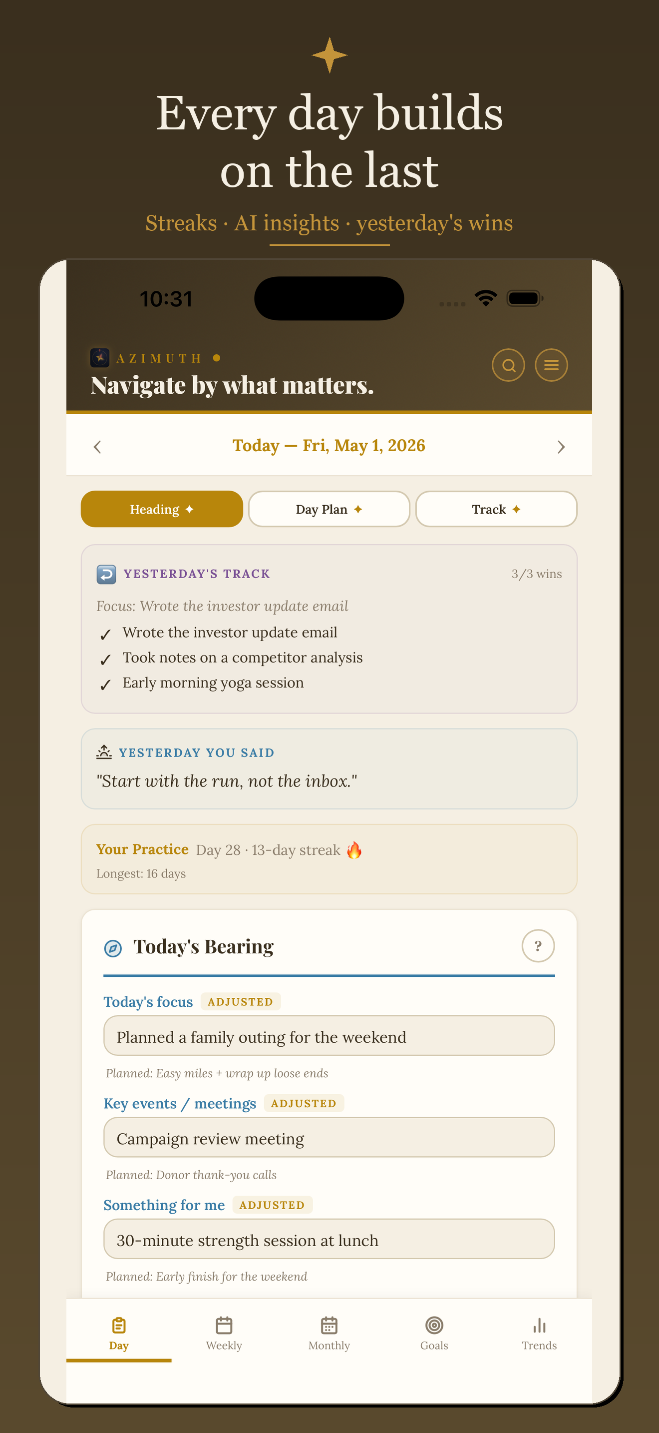 Azimuth: Daily Planner