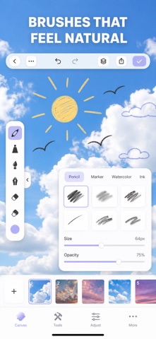 Draw on Clouds: Sky Doodle iPhone screenshot